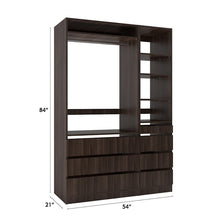 Load image into Gallery viewer, Martha 54" W Kloset Closet System Tuscany Brown