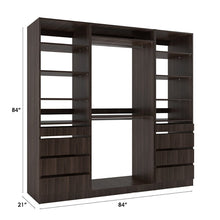 Load image into Gallery viewer, Ellen 84" W Kloset Closet System Tuscany Brown