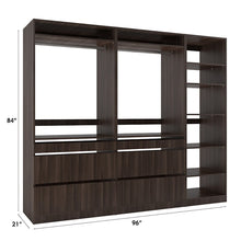Load image into Gallery viewer, Mabel 96" W Kloset Closet System Tuscany Brown