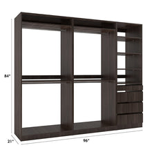 Load image into Gallery viewer, Amara 96" W Kloset Closet System Tuscany Brown