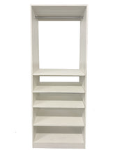 Load image into Gallery viewer, Kloset Closet Set, Top Hanger, Bottom Shelves Athens White
