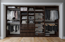 Load image into Gallery viewer, Tessa 132&quot; W Kloset Closet System Tuscany Brown
