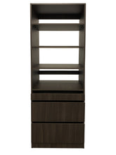 Load image into Gallery viewer, Kloset Closet Set, Top Shelves, Bottom 1 Small, 2 Large Drawers Tuscany Brown
