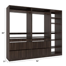 Load image into Gallery viewer, Mabel 96&quot; W Kloset Closet System Tuscany Brown
