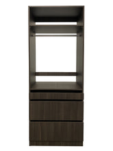 Load image into Gallery viewer, Kloset Closet Set, Top Hanger, Bottom 1 Small, 2 Large Drawers Tuscany Brown
