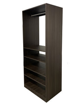 Load image into Gallery viewer, Kloset Closet Set, Top Hanger, Bottom Shelves Tuscany Brown
